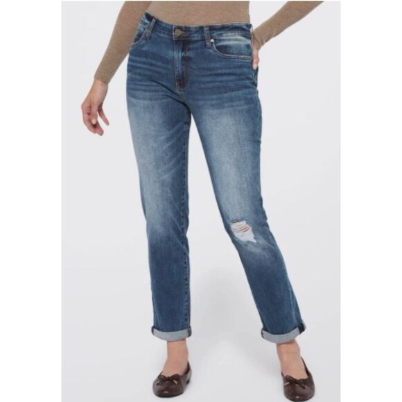 KUT from the Kloth Jeans Size 14 Catherine Boyfriend Mid Rise Denim - Picture 1 of 12